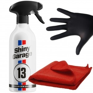 Shiny Garage Morning Dew QD z woskiem 500ml + Mikrofibra + Rękawiczki