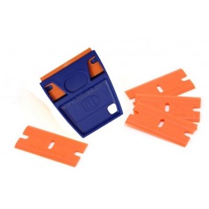 EZ-GRIP Plastic Razor Blade Holder + 5 Blades Skrobak do naklejek