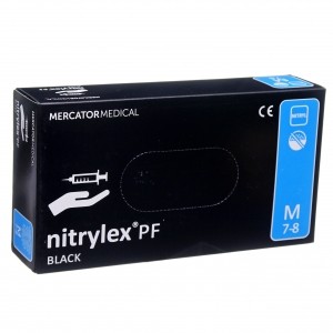 Mercator - Rękawice nitrylowe czarne 100szt - rozm. M
